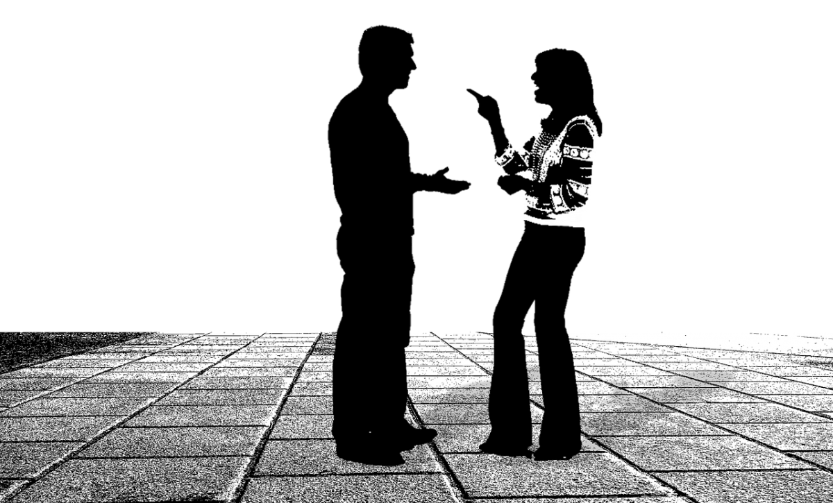Conversation silhouette