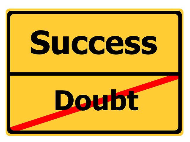 Success over Doubt road sign