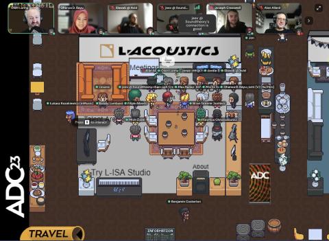 Screenshot of users on Gather Virtual Venue for Audio Developer Conference