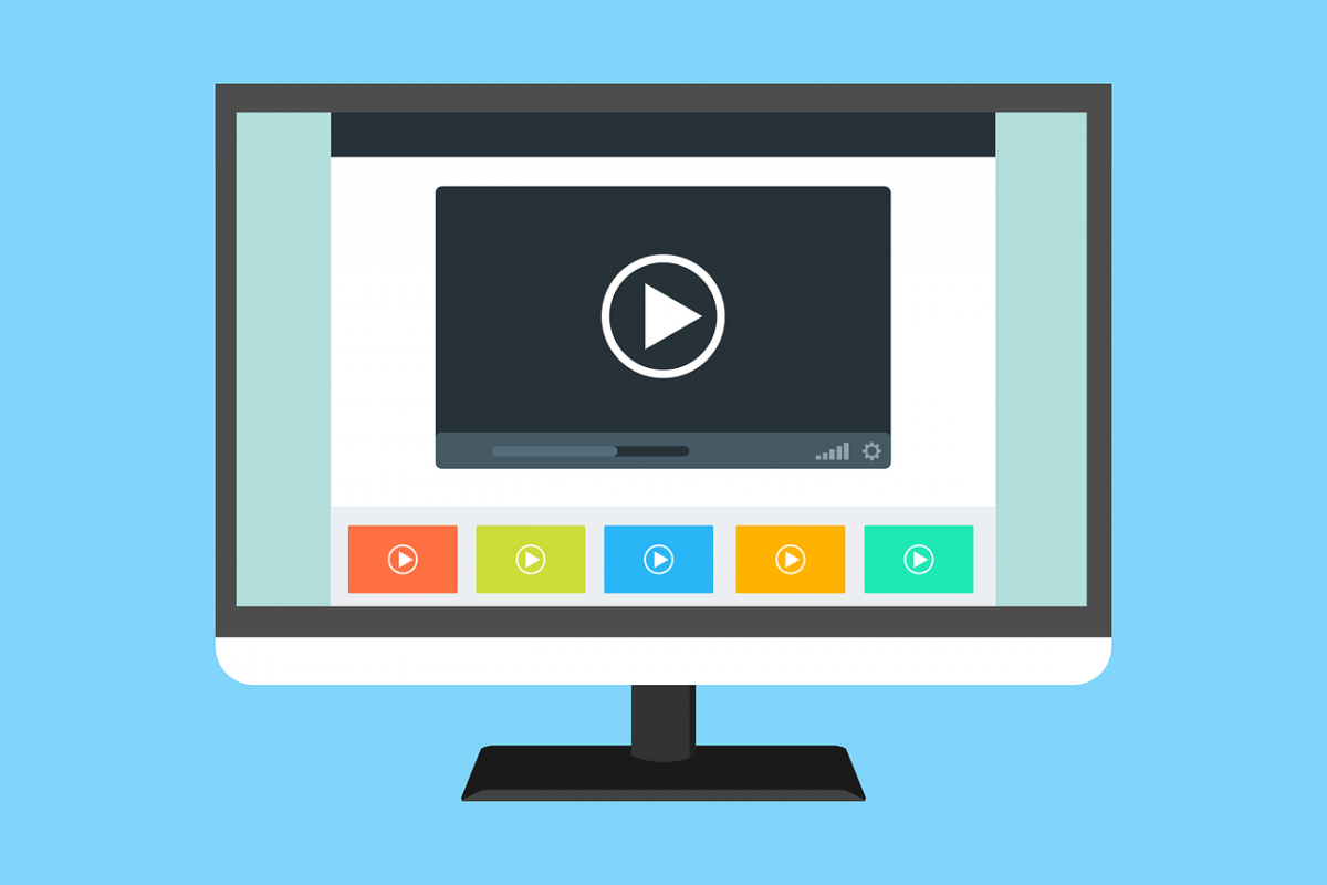 Computer screen showing generic video player